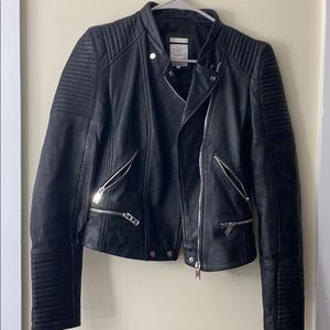 Zara biker leather jacket